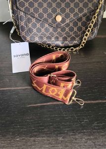 Savana by Urbanic Brown Monogram Crossbody Sling B