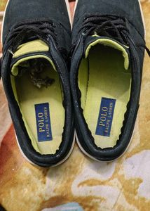 Stylish Black &amp; Neon Polo Sneakers