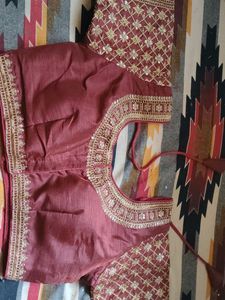 Maroon Embroidered Blouse