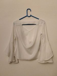 Embroidered Bell Sleeve Blouse