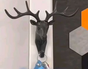 Decorative Deer Head Wall Mount Hook