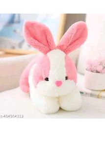 Adorable Pink & White Plush Bunny Toy