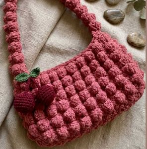Chic Crochet Cherry Bag