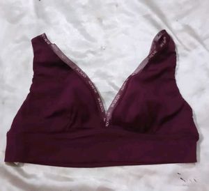 Adore Me Burgundy Comfortable Bra sez M
