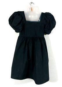 Black Puffy Sleeved Dress (Women)
