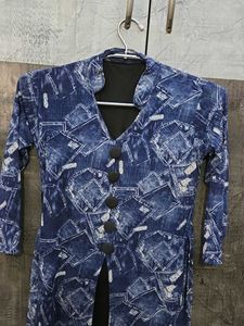 Stylish Blue Printed Kurta