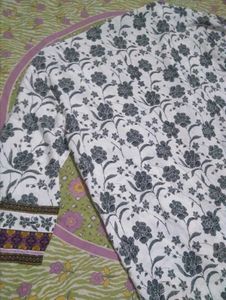 Elegant Floral Print Kimono Style Kurta