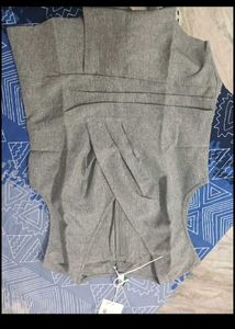 Chic Grey Sleeveless Wrap Top