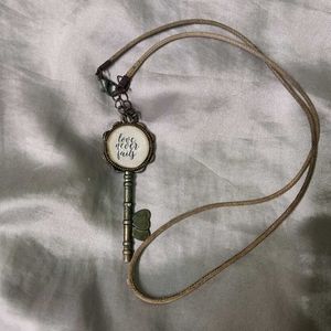 vintage key pendent necklace