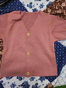 Cute Button-Up Knit Top