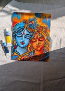 Handmade Radha Krishna Painting