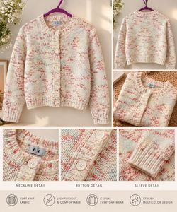 Chic Multicolor Knit Cardigan