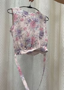 Floral Print Wrap Skirt