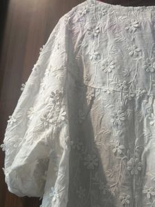 White Embroidered Blouse