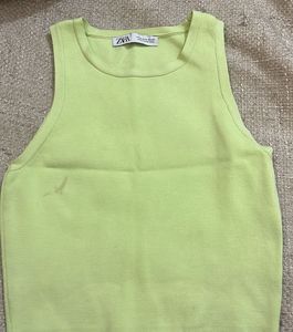 Zara Knit Tank Top - Lime