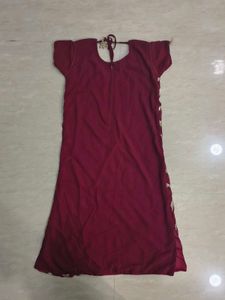 Maroon Kurta set with Sharara