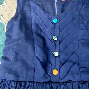 Girls Navy Blue Dress with Jacket
