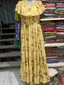 Yellow Floral Maxi Dress
