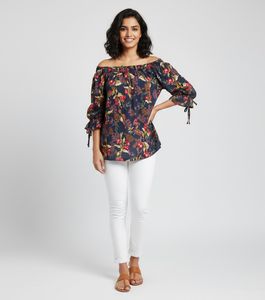 Floral Print Off-Shoulder Top