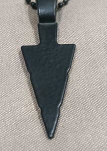 Black Arrowhead Pendant Necklace