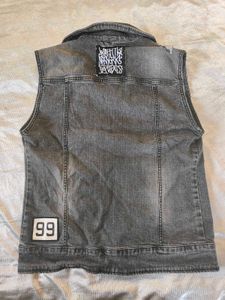 Denim Vest with Patches