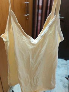 Yellow Spaghetti Strap Camisole Top
