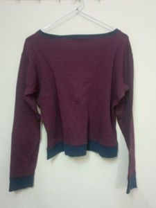 Striped Long Sleeve Button-Up Top/sweater