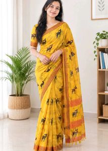 paper like light weight bamboo saree