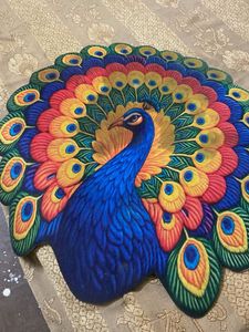 Vibrant Peacock mat