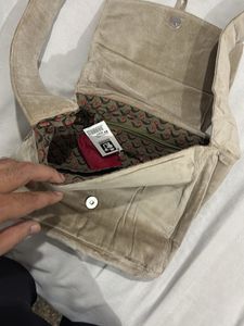 Velvet Crossbody Bag with Embroidery