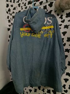 unisex Hooded Denim Jacket