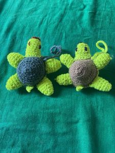 Crocheted Turtle Toys (Set of 2)