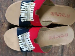 Stylish Women's Slides - Red & Blue