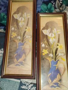 Set of 2 Framed Floral Paintings