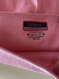 Kappa Pink Ribbed Biker Shorts