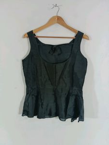 Black Plain Casual Top (Women)