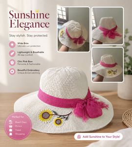 Sunshine Elegance Wide Brim Hat