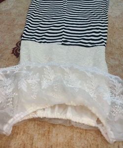 Striped Off-Shoulder Maxi Dress