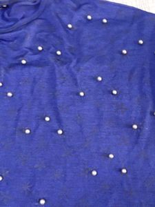 Blue Pearl Embellished Top
