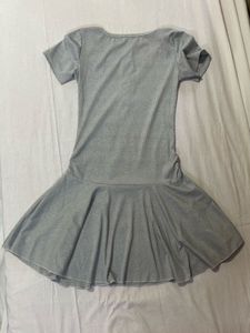 Grey Henley Flare Dress