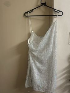 Asos Sparkling Silver Mini Dress