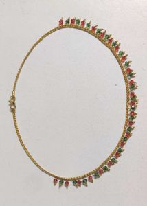 Elegant Beaded Gold Necklace