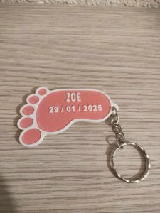 Personalized Baby Foot Keychain