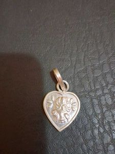 Heart Pendant with Floral Design