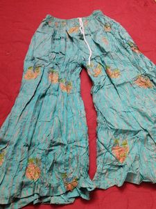 Bohemian Teal Palazzo Pants