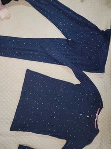 Cozy Navy Polka ords set