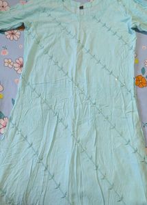 Light Blue Embroidered Kurta