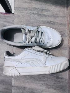 Light Grey Lace-Up Sneakers