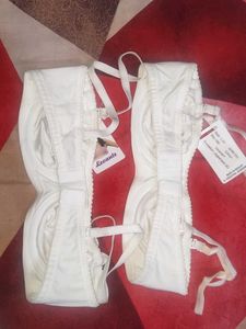 Comfortable White Bra Set