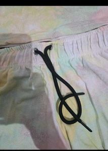 combo - tie dye cord set and flaid shirt dress